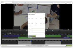 Screenshot der Lernplattform mit geöffnetem Dialog zur Bearbeitung von Annotationen